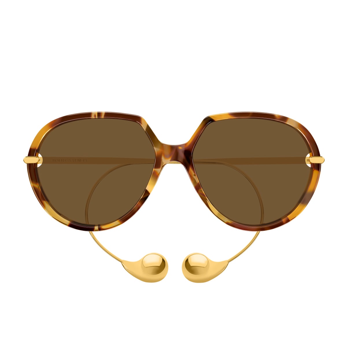 Bottega Veneta Bv1436s Linea Unapologetic 002 Havana Gold Brown Sunglasses In Multi