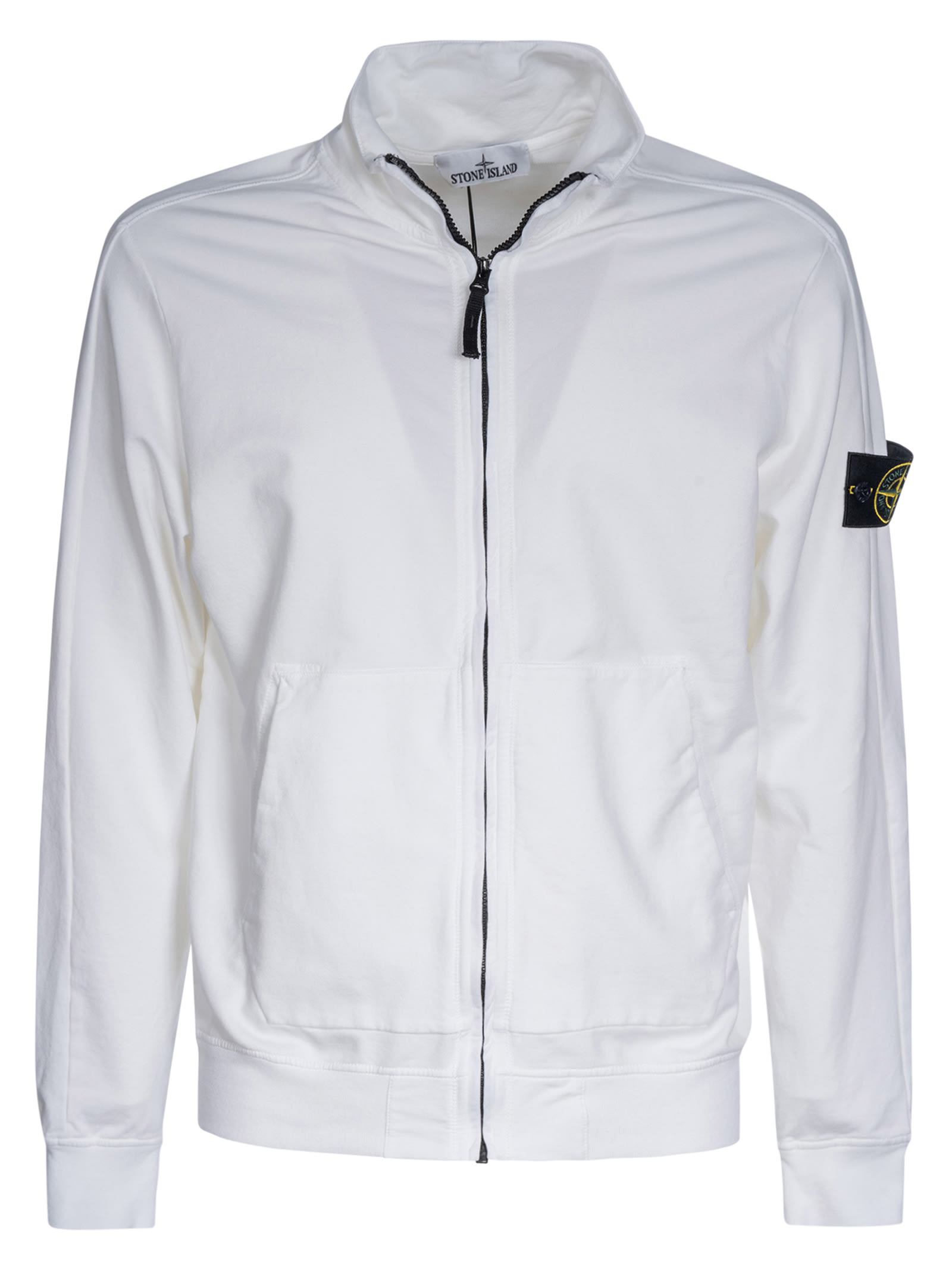 Shop Stone Island Logo Zip Jacket