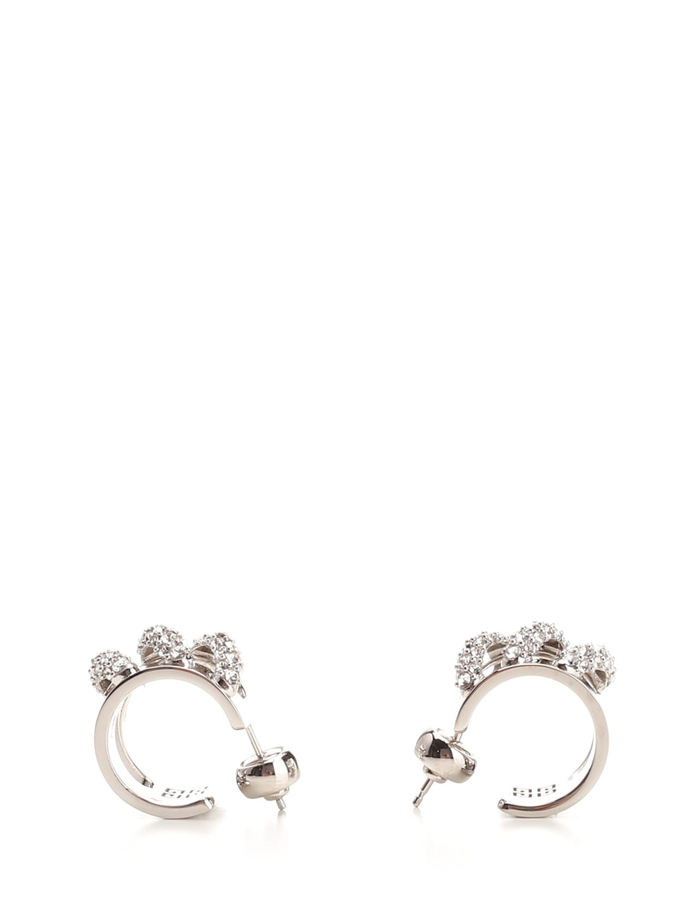 Shop Givenchy Stitch Earrings In Silvery