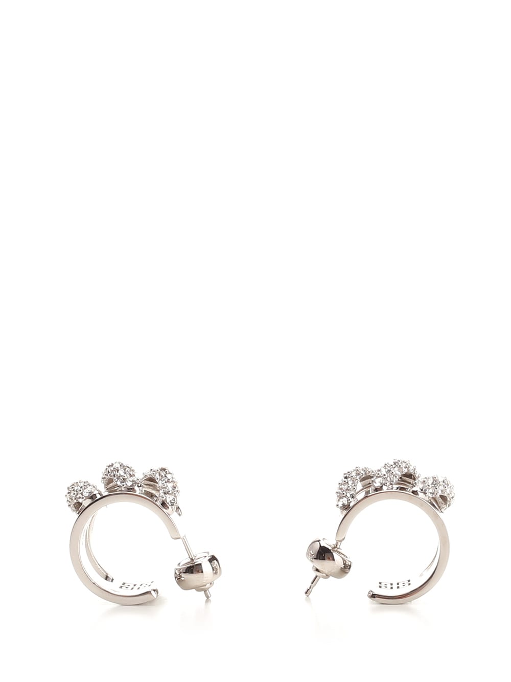 Givenchy Stitch Earrings In Silvery