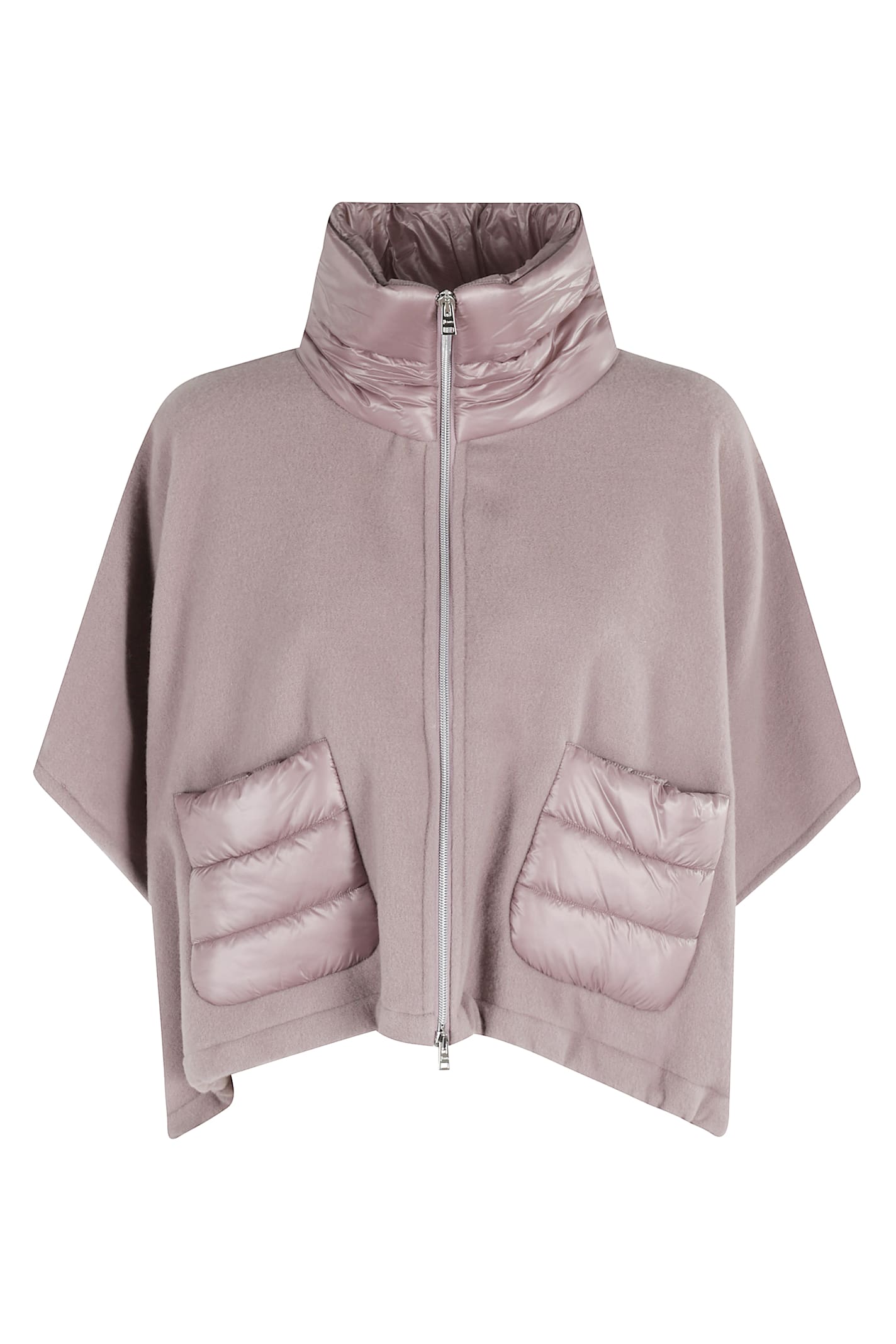 Herno Quilted-pocket Fleece Jacket In Purple