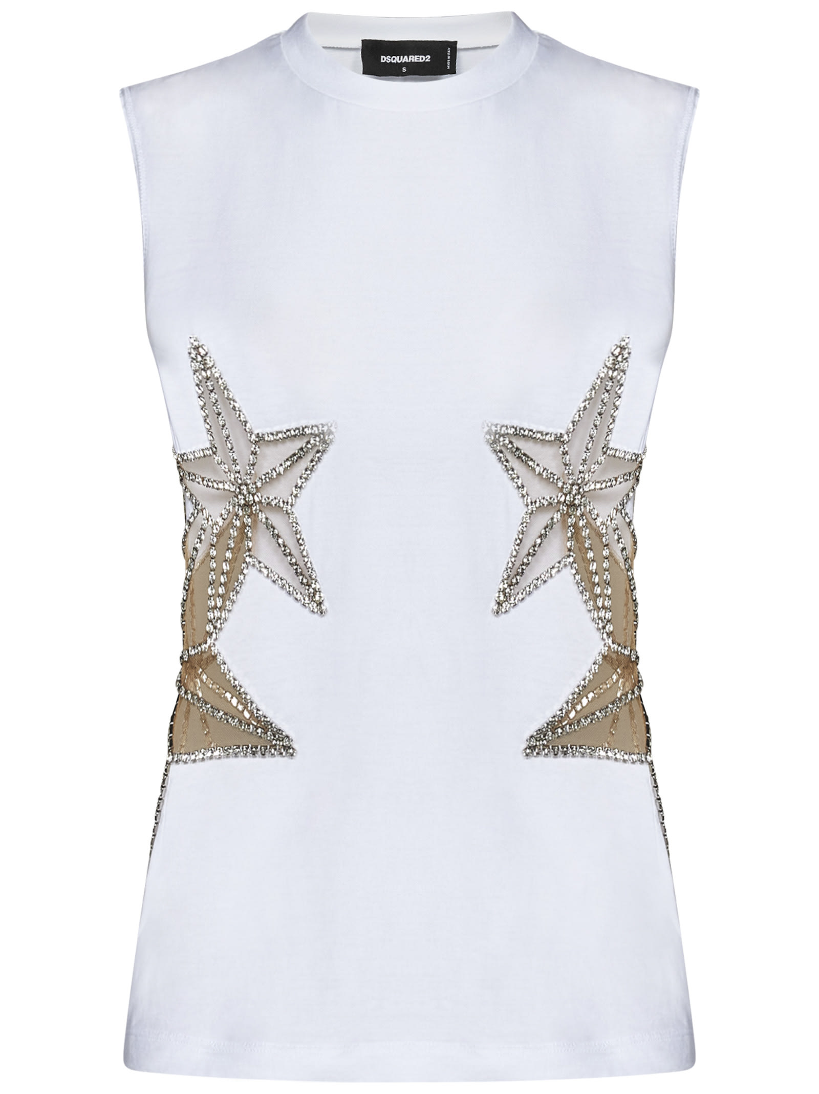 Shop Dsquared2 Tank Top In White