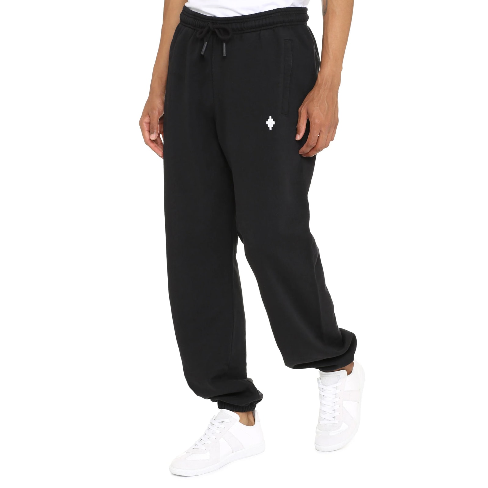 Shop Marcelo Burlon County Of Milan County Of Milan Cotton Track Pants In Black