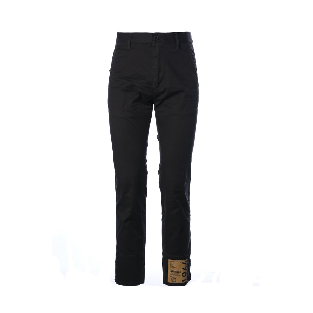 Dsquared2 Logo Patched Slim Trousers In Black