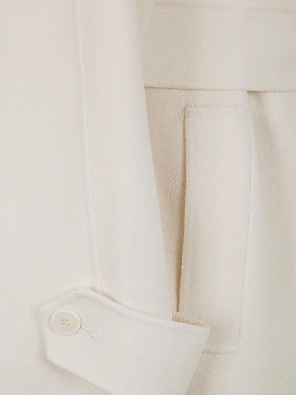 Shop Joseph Navarre Coat Dbl Face Cashmere In Ivory