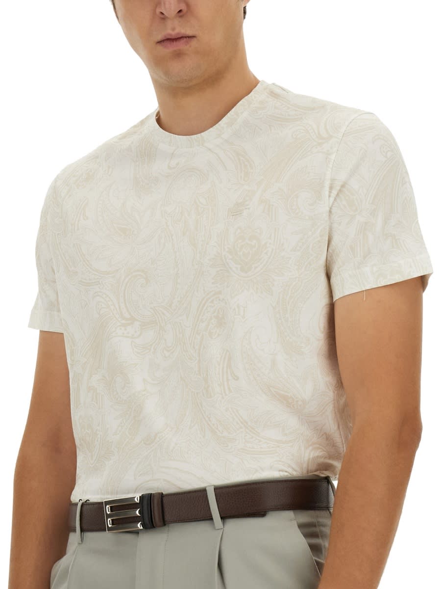 Shop Etro T-shirt Rome In White