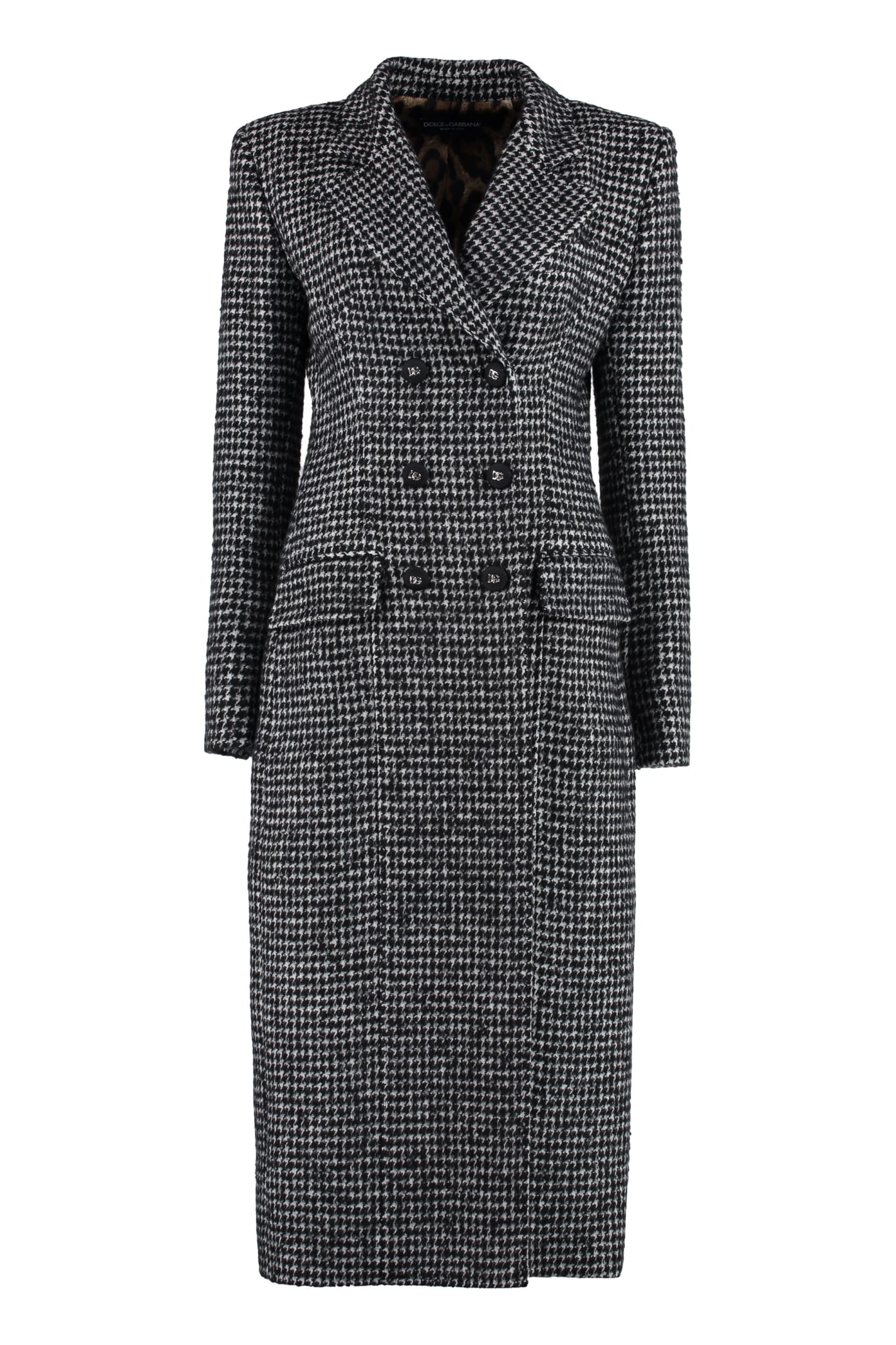Dolce & Gabbana Houndstooth Double-breasted Coat