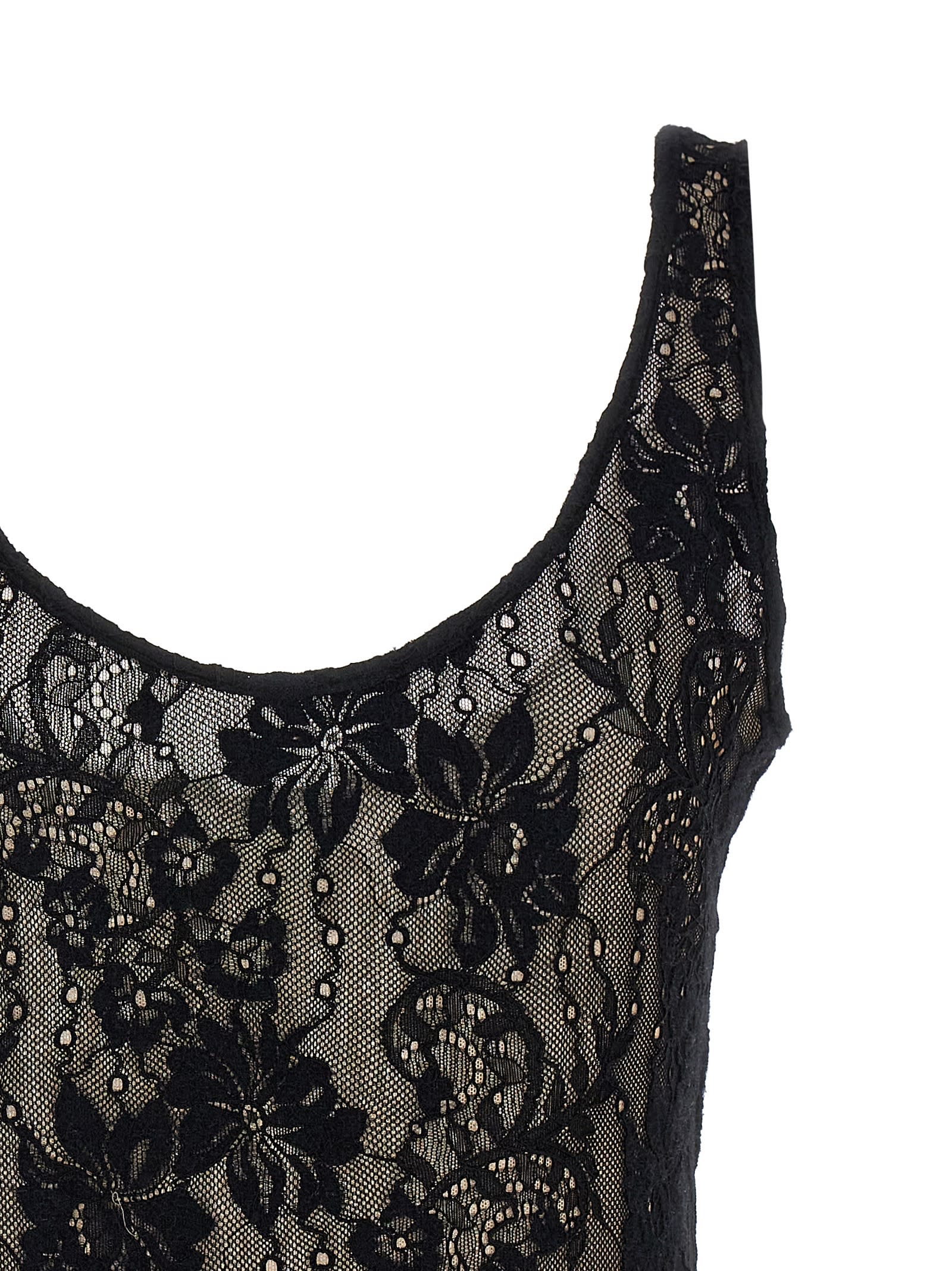 Shop Zimmermann Scoop Neck Bodysuit In Black