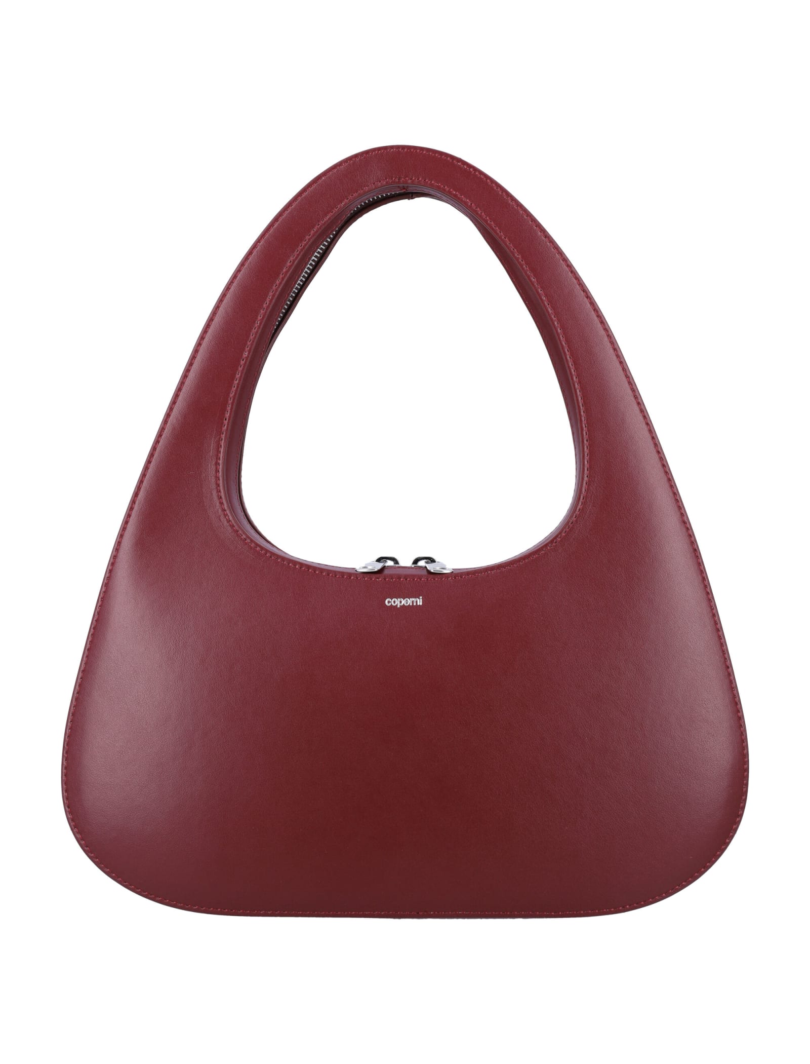 Shop Coperni Large Baguette Swipe In Burgundy Red