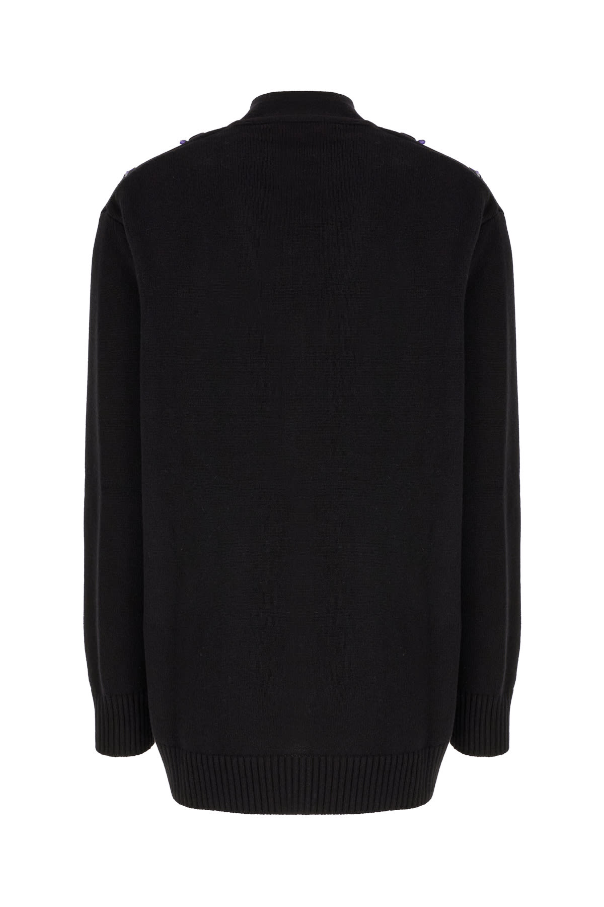 Alberta Ferretti Crystal-embellished Cardigan In Black