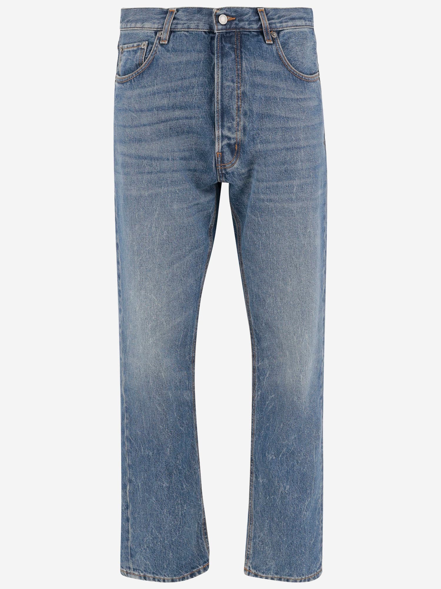 Haikure Man Denim Pants Blue Size 36 Cotton In Blue