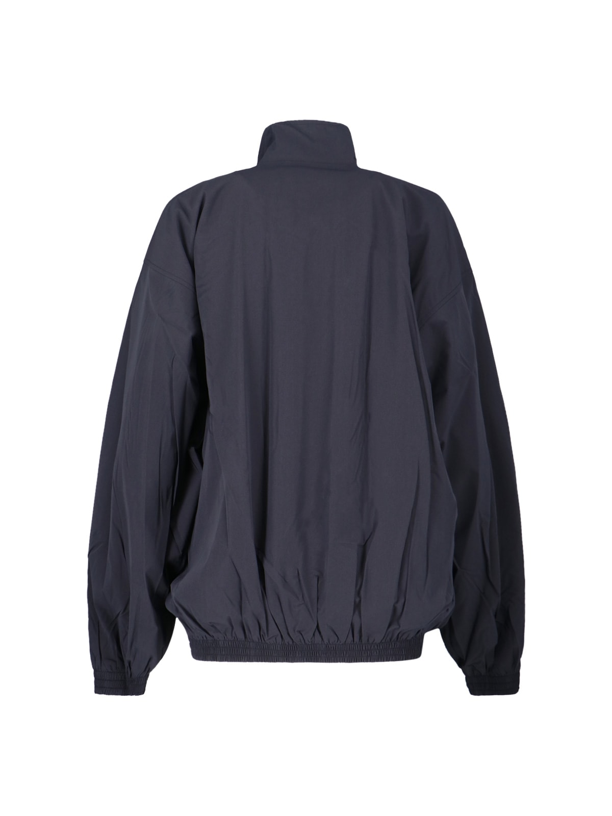 Balenciaga Modern High Collar Jacket Side Pockets In Blue