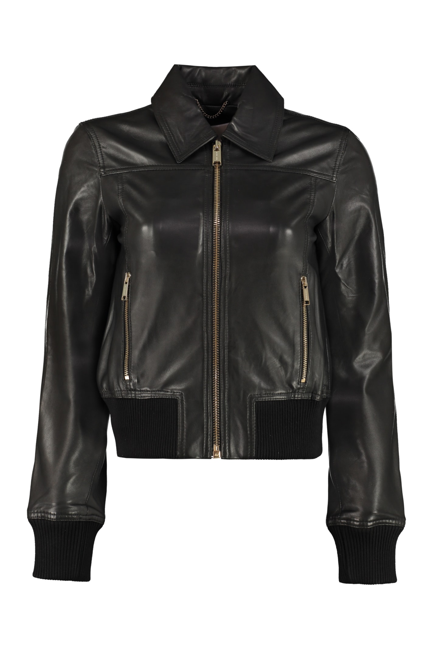 Click to view more detailed imagery on our partner's website Michael Michael Kors Lambskin Jacket In Black