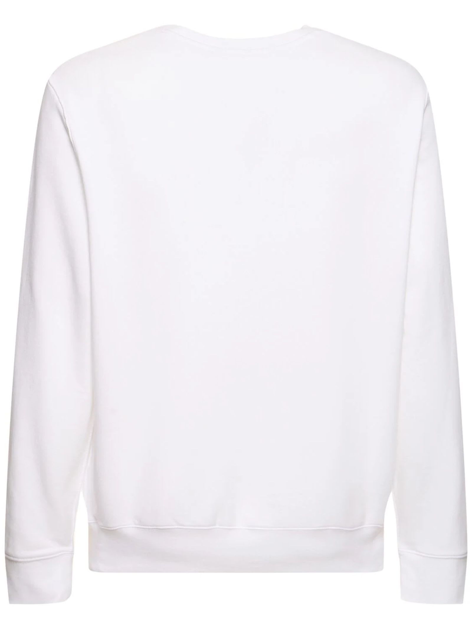 Shop Ralph Lauren White Cotton Blend Sweatshirt