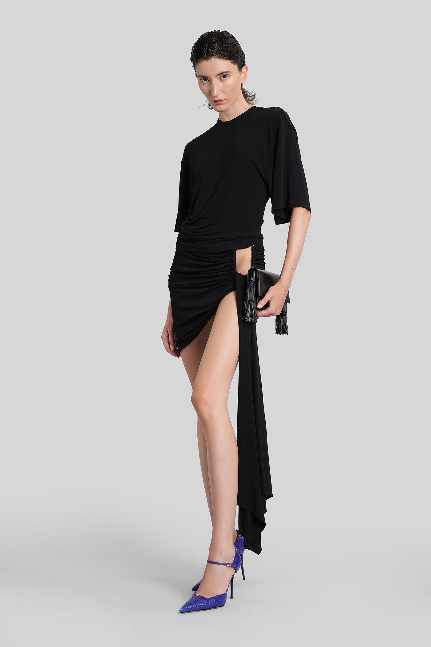 Christopher Esber Skirt In Black Viscose In Multi