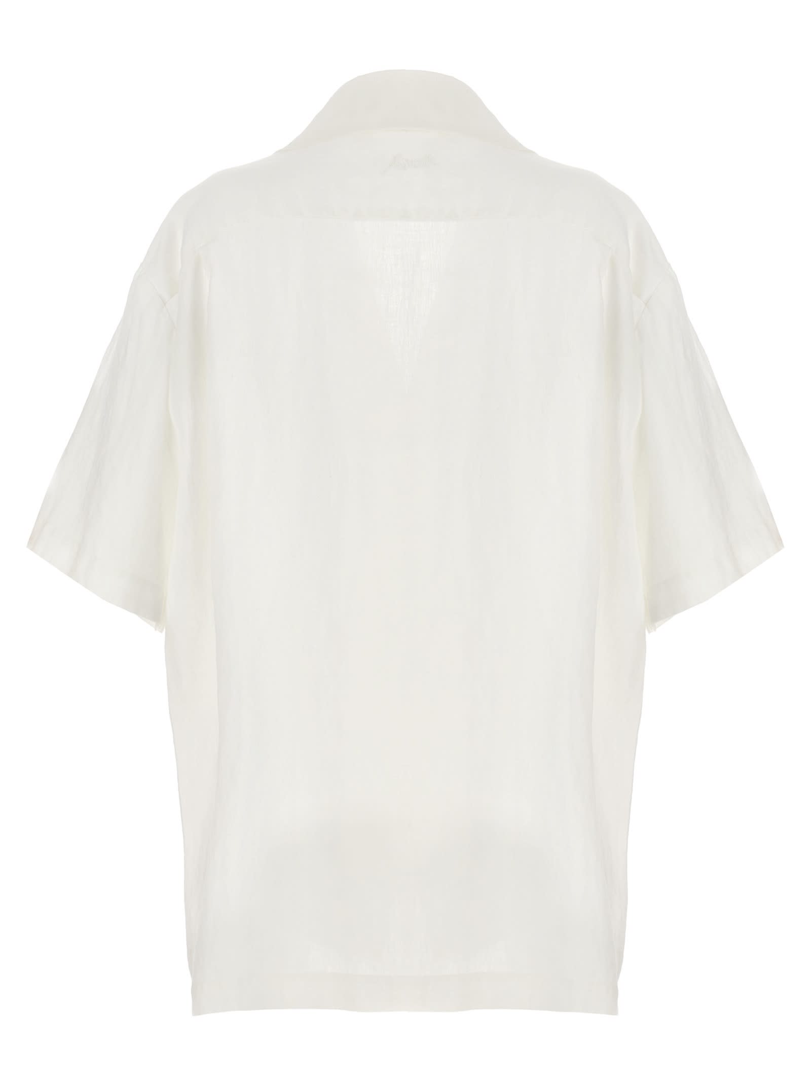 Shop P.a.r.o.s.h Beach Shirt In White