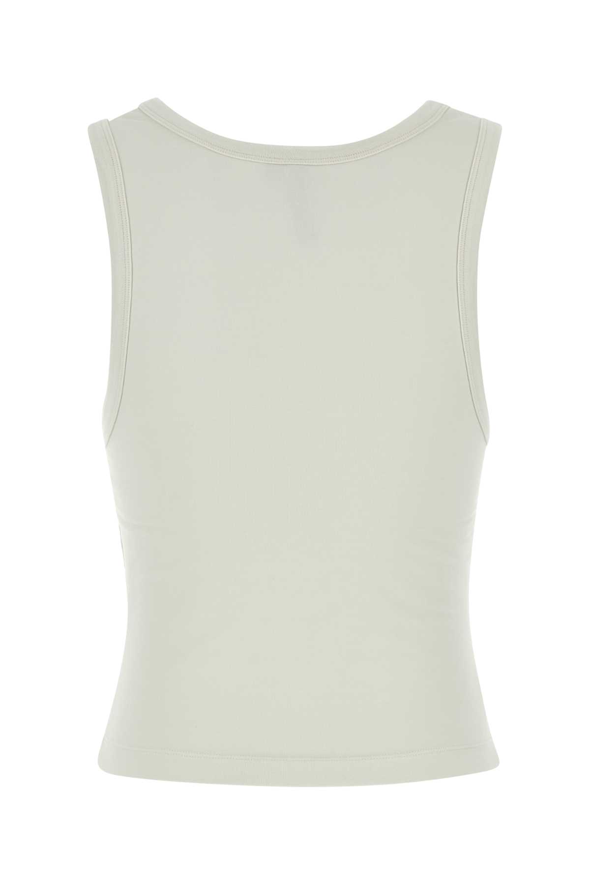Entire Studios Womens Scoop-neck Cropped Organic-cotton Blend Jersey Top Rice