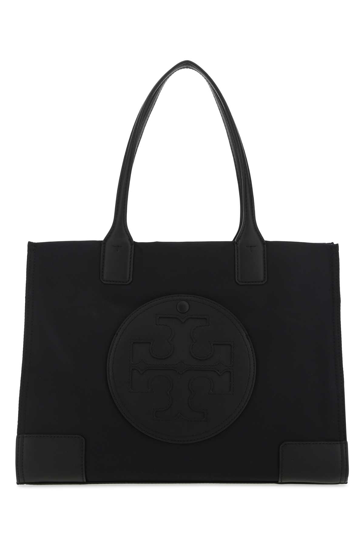 Shop Tory Burch Black Nylon Ella Shopping Bag In 001