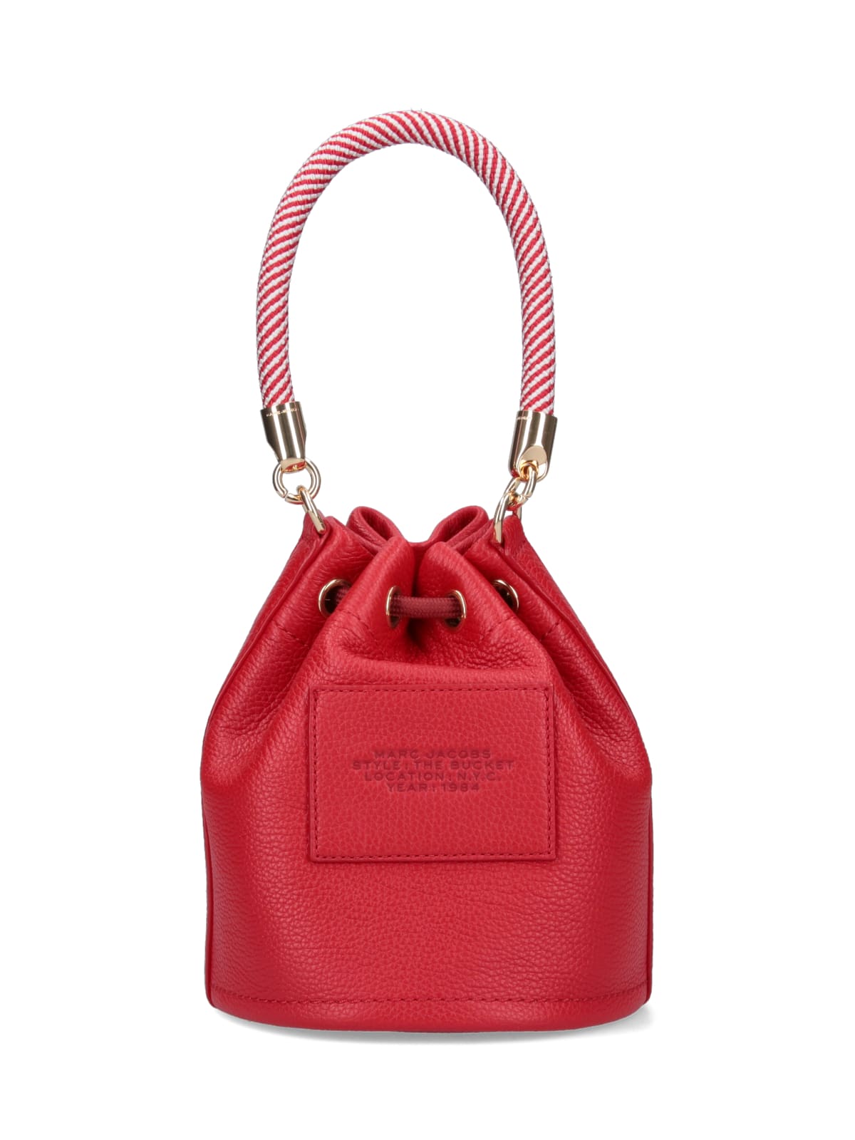 Shop Marc Jacobs The Leather Bucket Bag In Red
