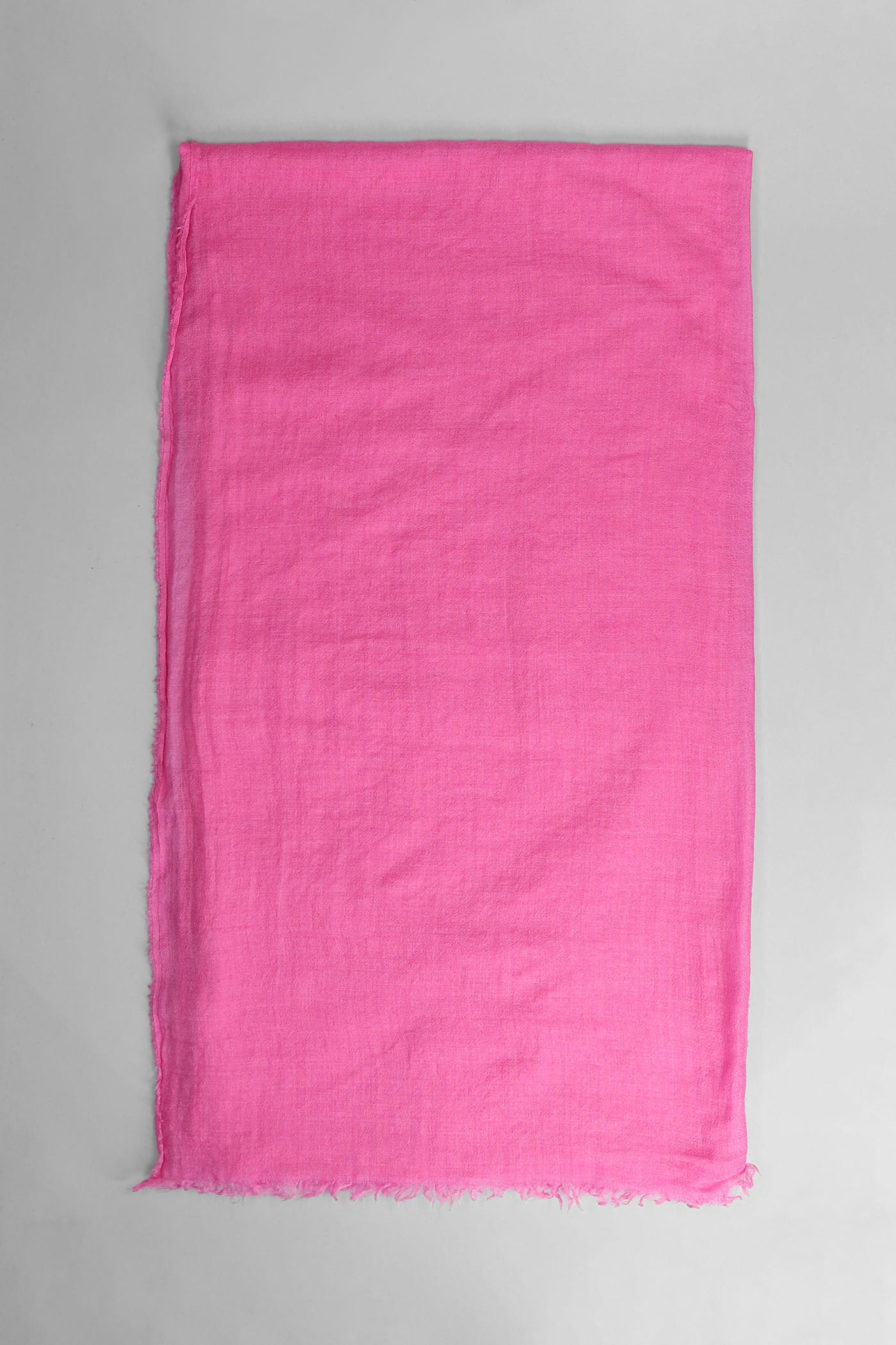RICK OWENS GINNY SCARVE IN ROSE-PINK CASHMERE