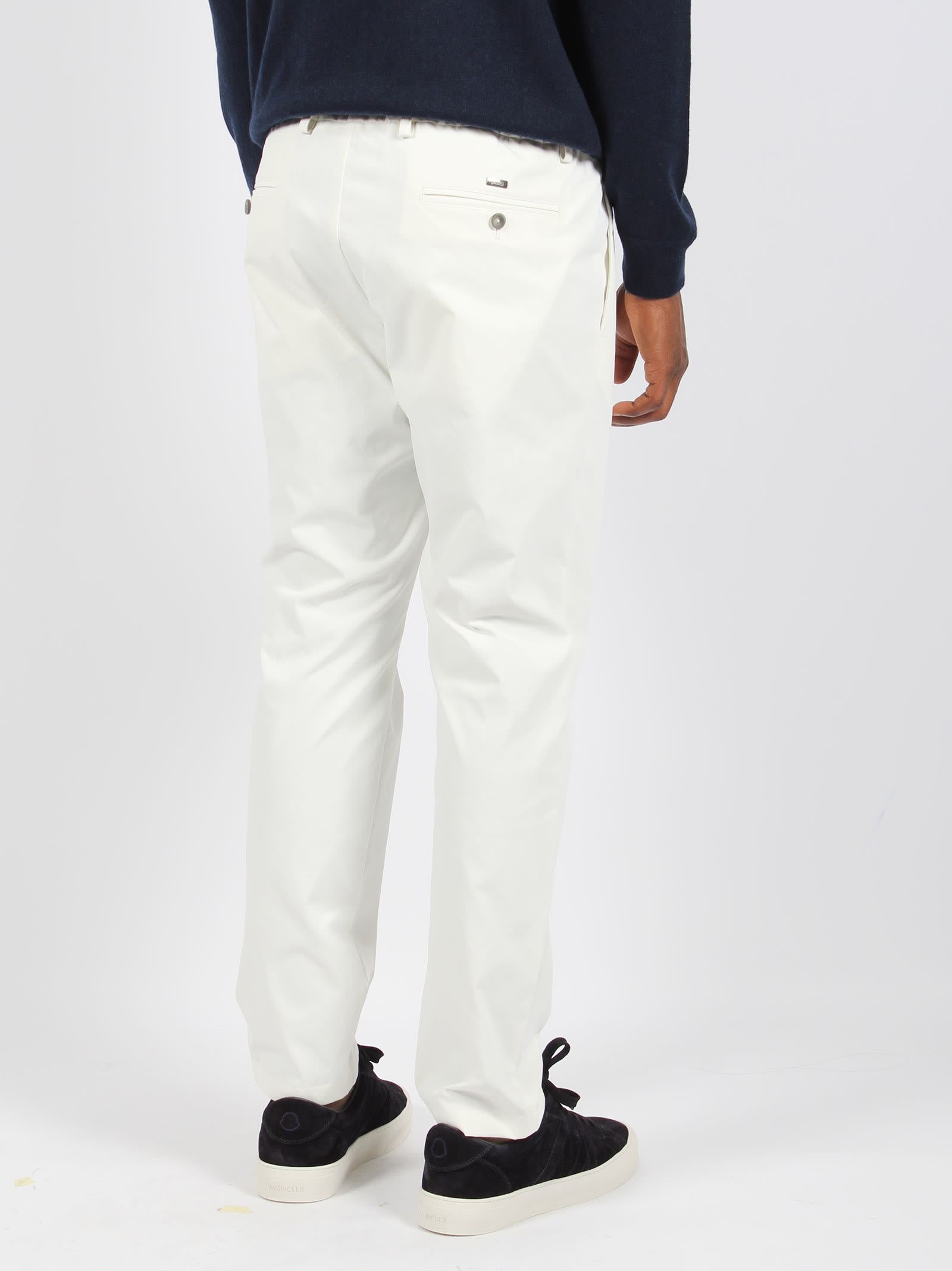 Shop Herno Unwashed Lightweight Scuba Pants In White