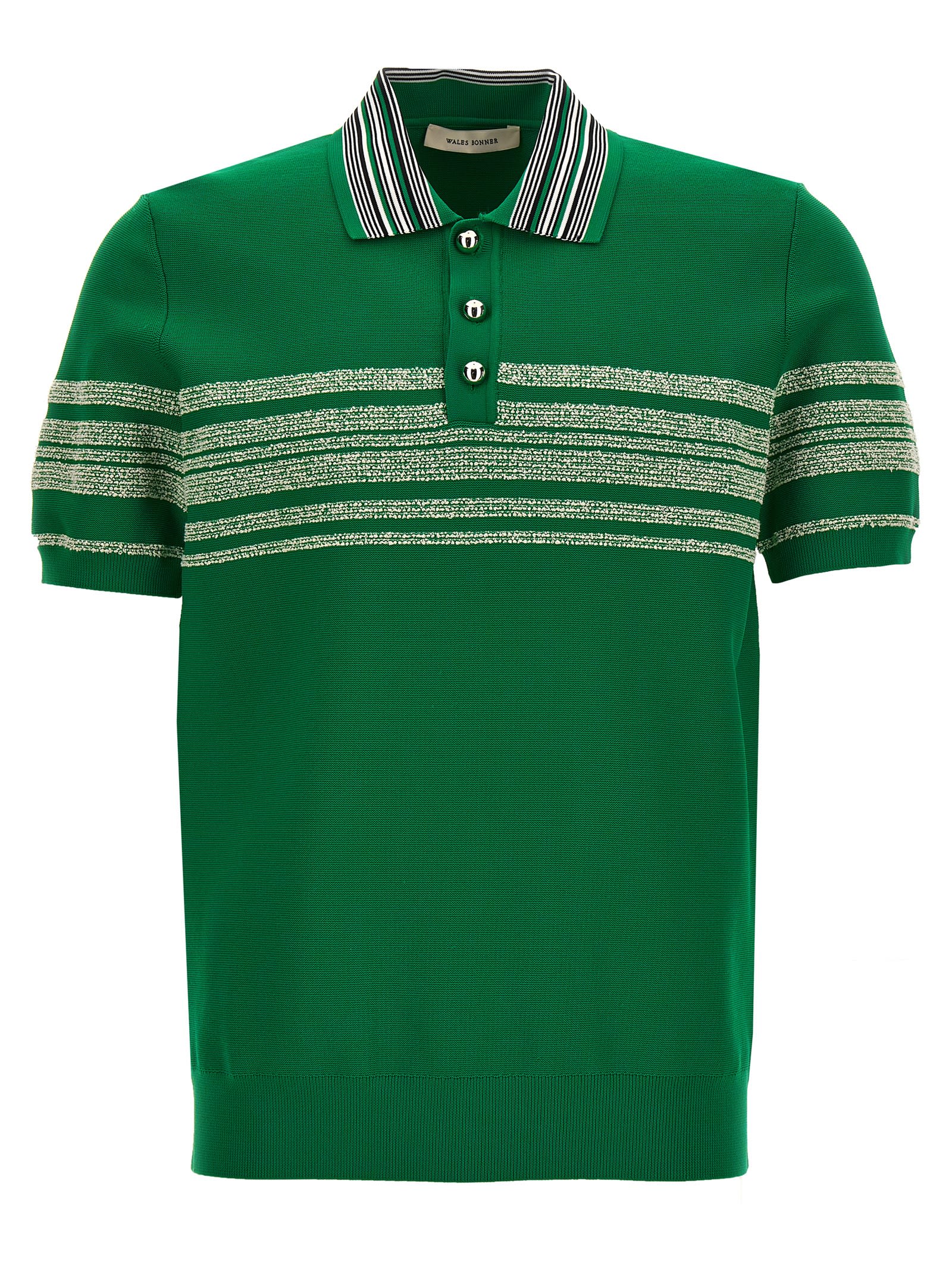 Shop Wales Bonner Dawn Polo Shirt In Green