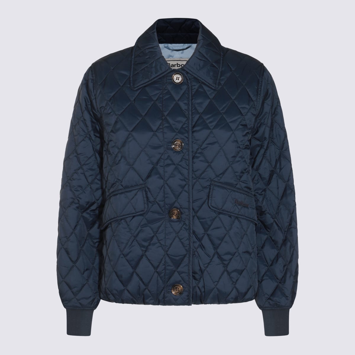 Shop Barbour Blue Down Jacket