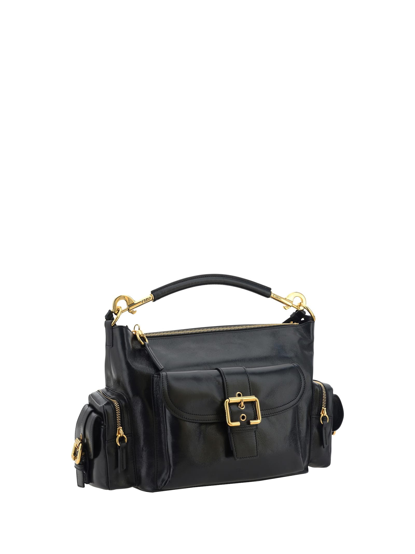 Shop Chloé Camera Handbag In Black