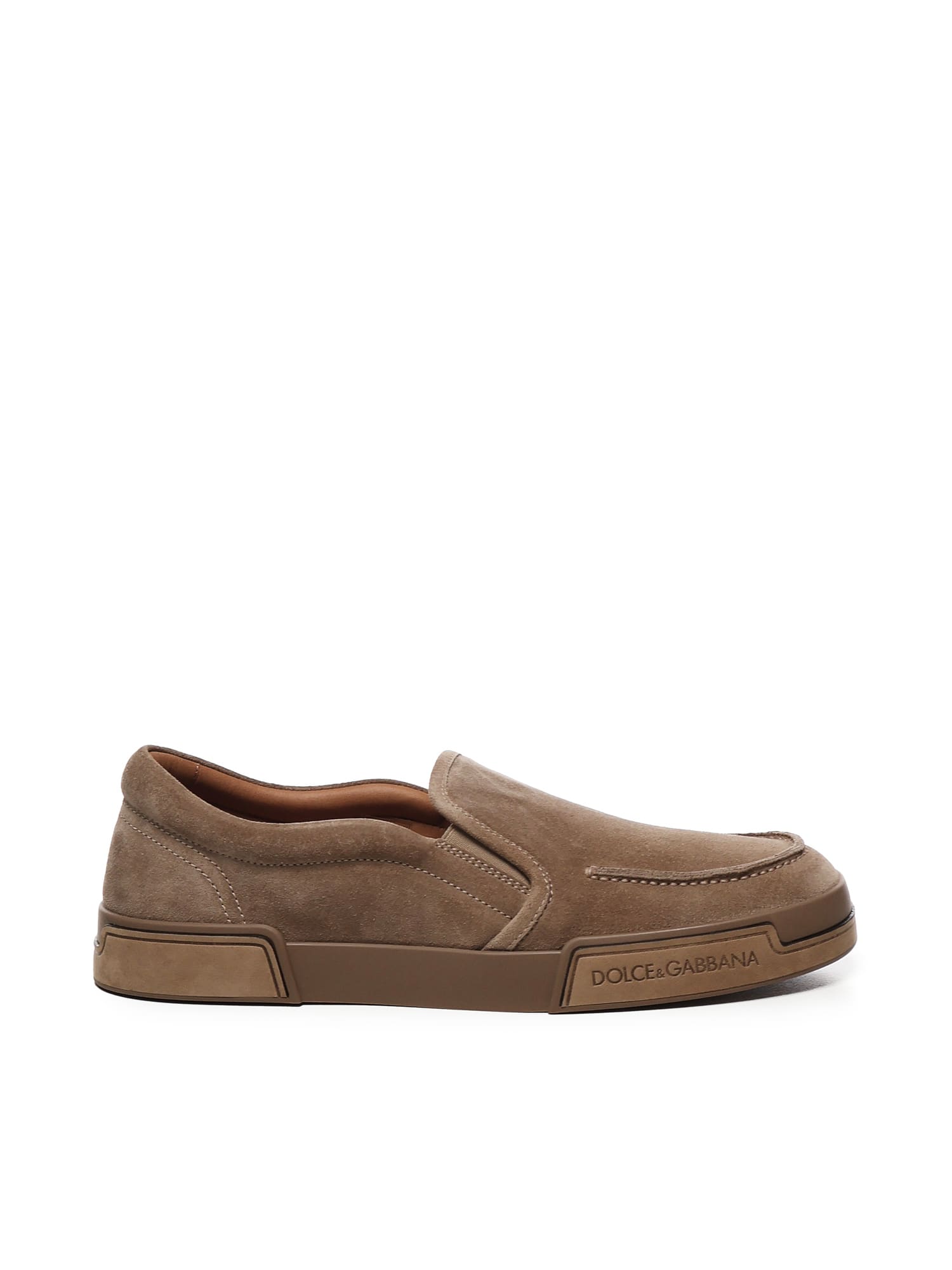 Dolce & Gabbana Portofino Yacht Slippers In Brown