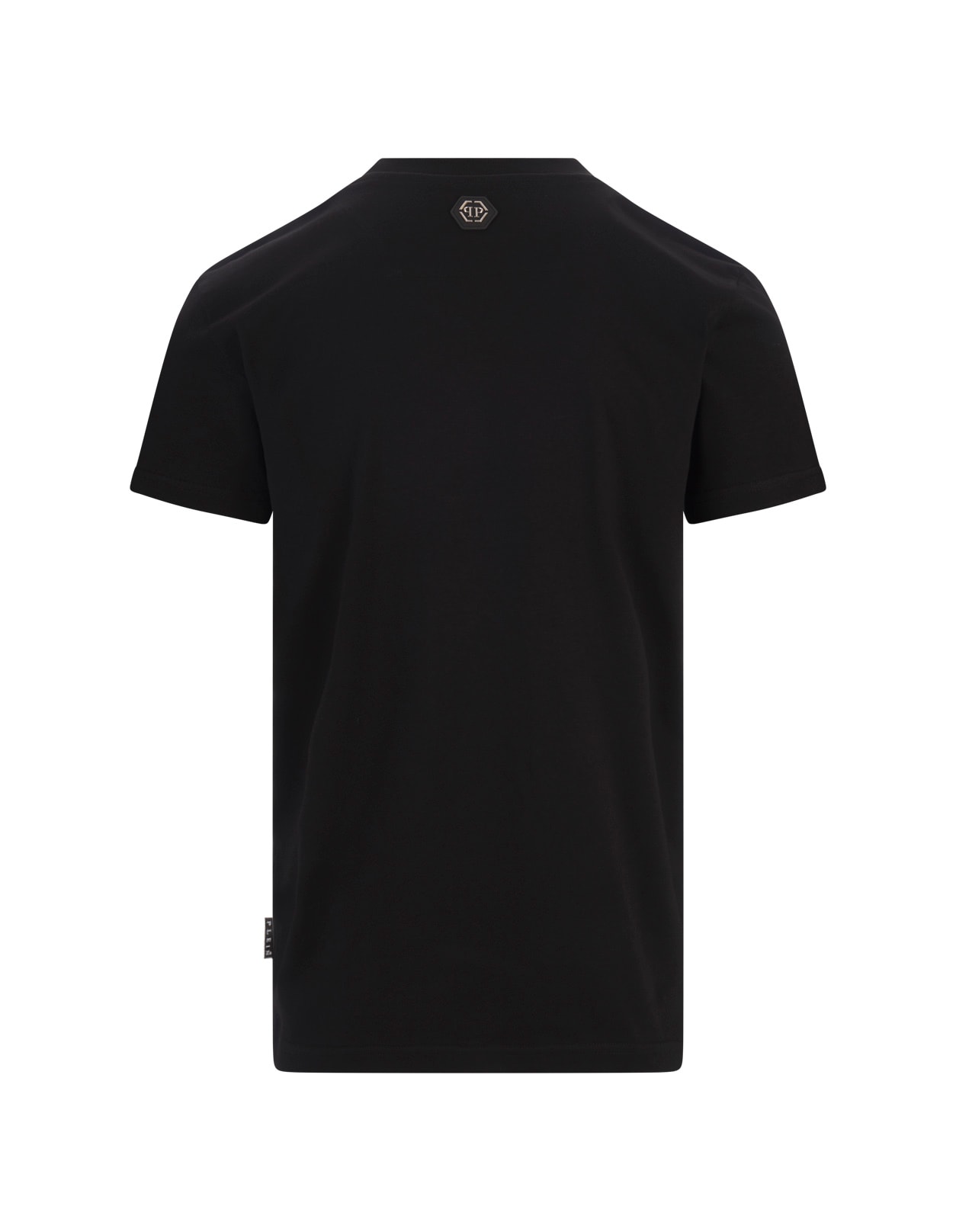 Shop Philipp Plein Skull Round Neck Ss T-shirt In Black