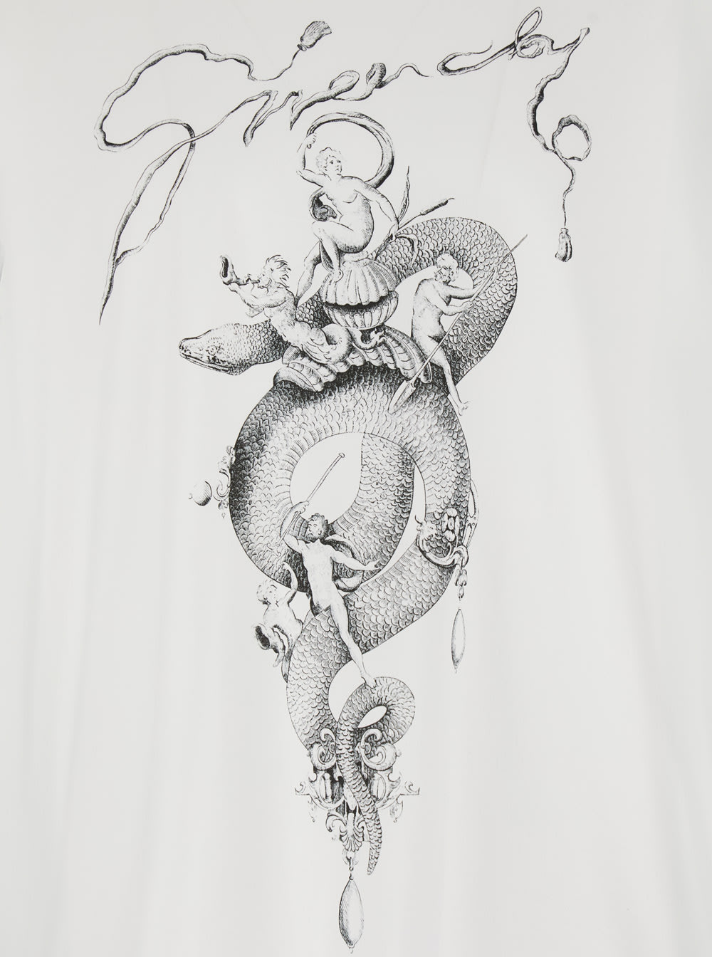 Givenchy White Crewneck T-shirt With Maxi Logo Print On The Front In Cotton Man In White