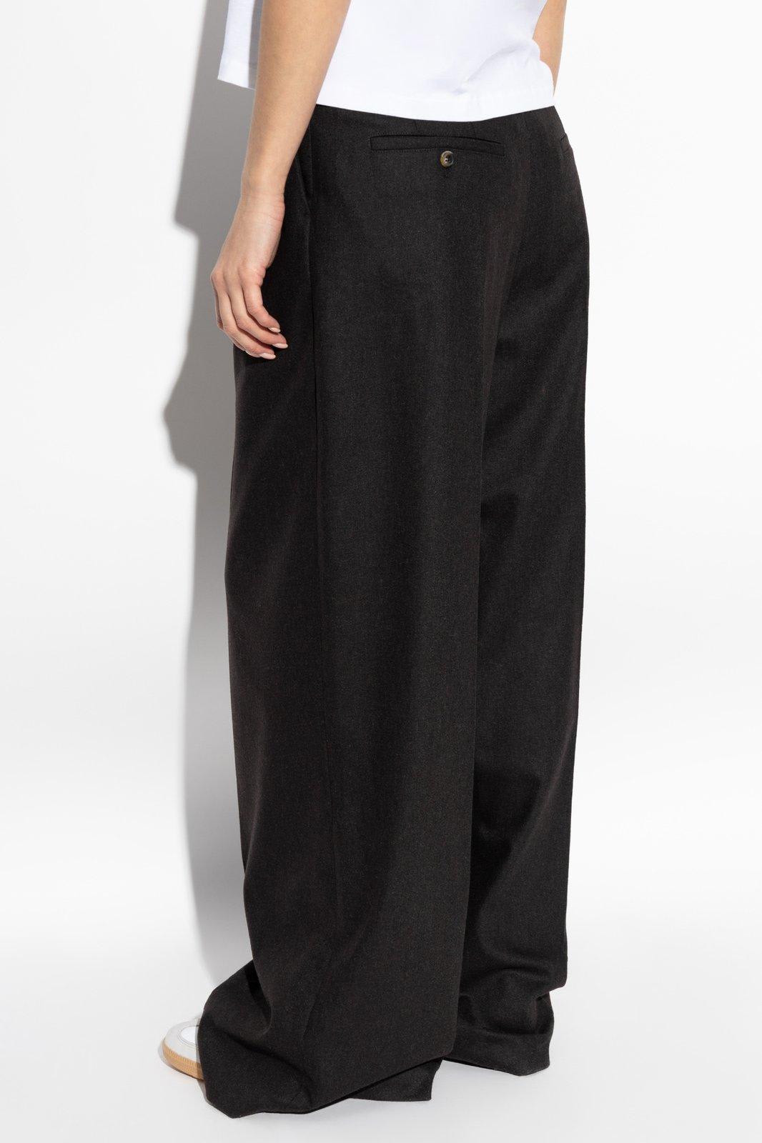 Apc Woarx Wide-leg Trousers In Brown