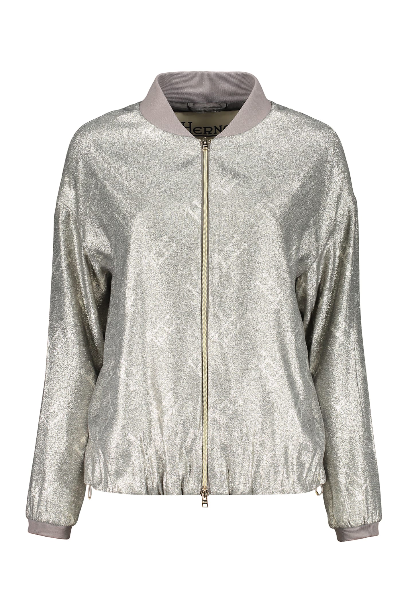 Herno Bomber Jacket With Zip Closure In White