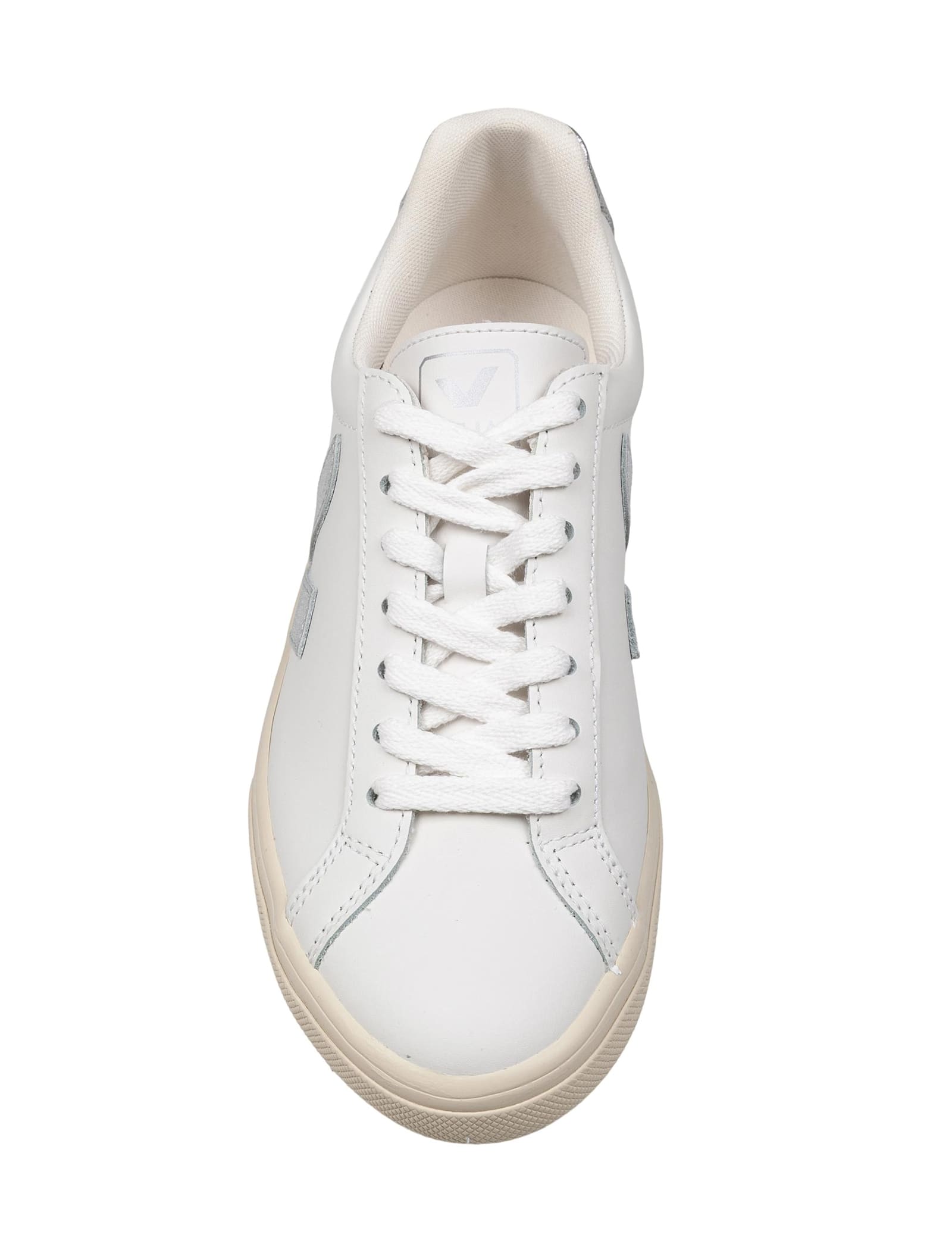 Veja Esplar Chrome-free Leather Sneakers White/silver In White