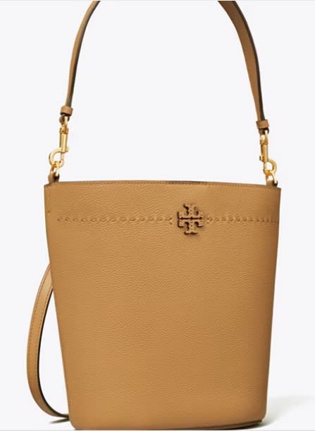 Tory Burch Mcgraw Bucket Bag In Brown