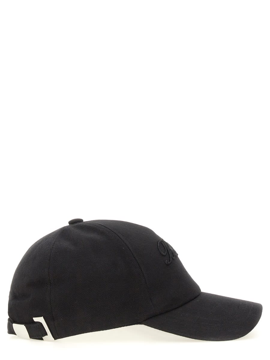 Balmain Men Baseball Hat With Logo Embroidery In Black