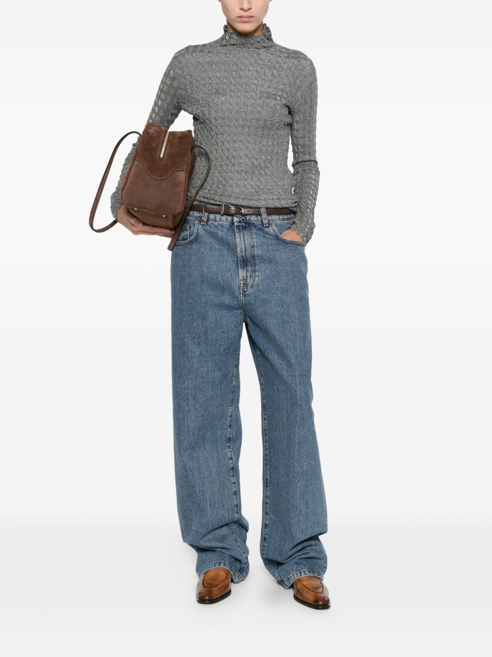 Emporio Armani Turtle-neck Sweater In Gray