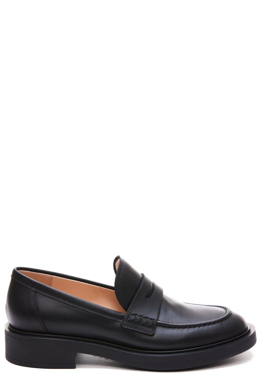 GIANVITO ROSSI HARRIS SLIP-ON PENNY LOAFERS