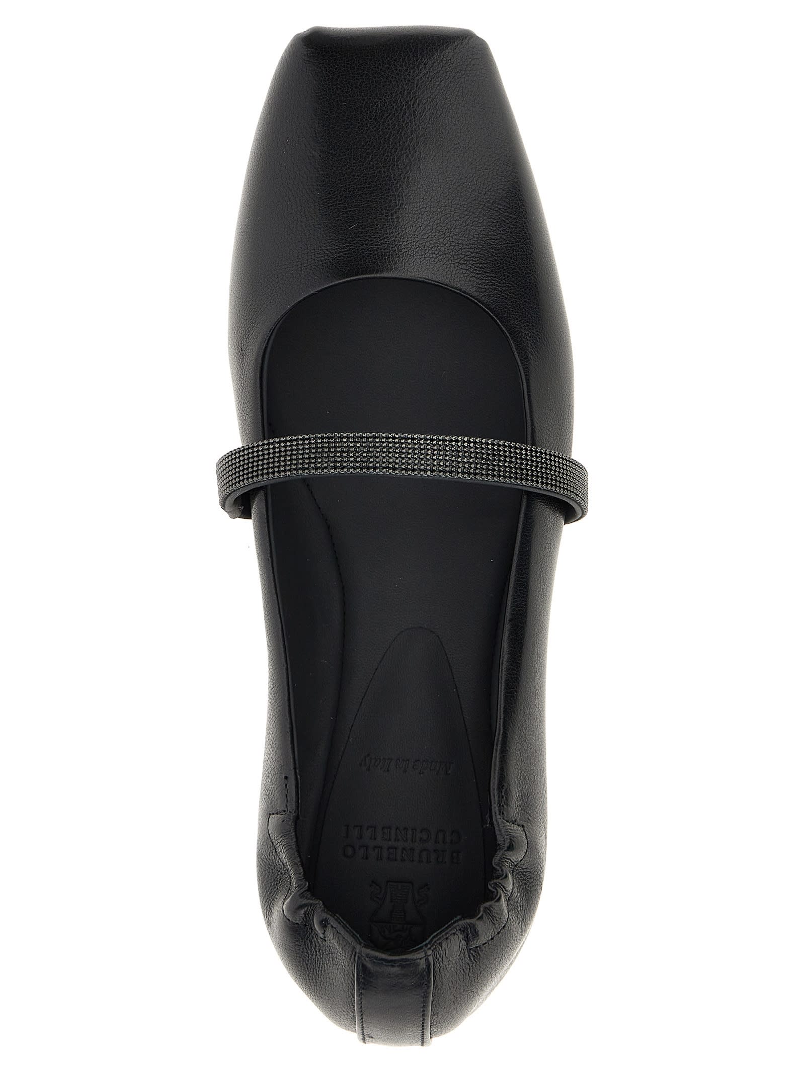 Shop Brunello Cucinelli Monile Ballet Flats In Black