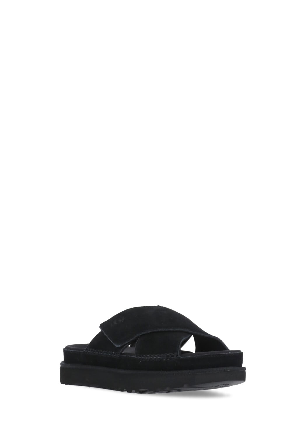 Shop Ugg Goldenstar Cross Sandals In Black
