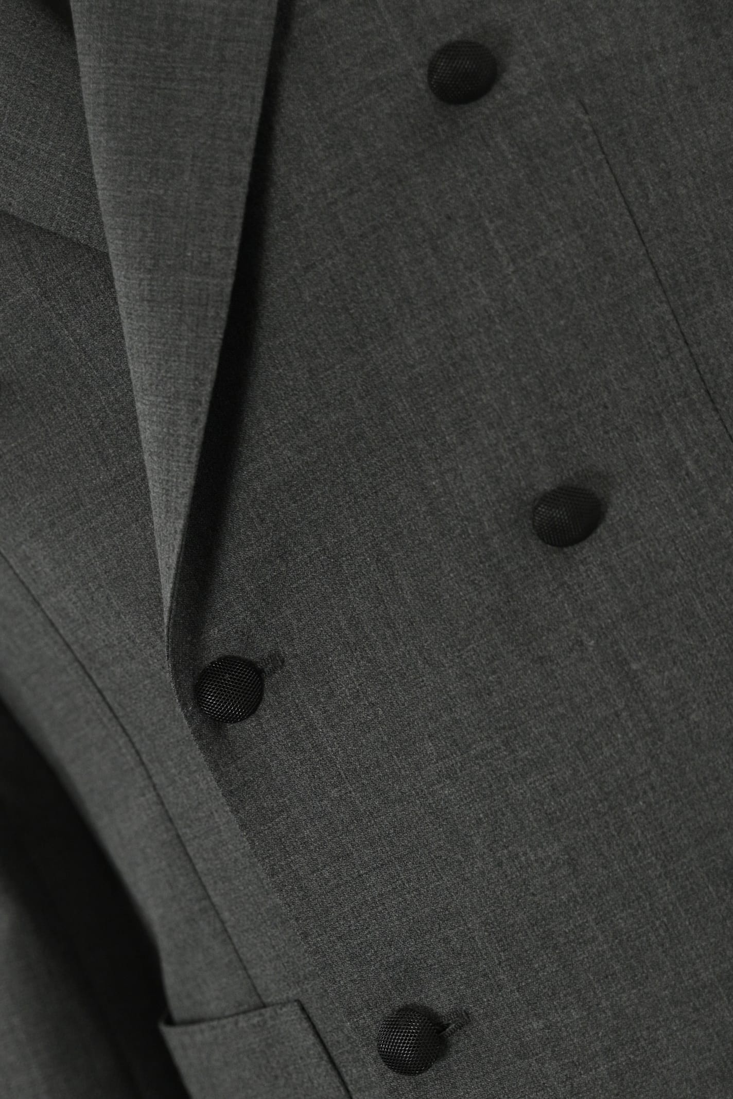 Lardini Roma Double-breasted Jacket In Wool Blend In Grigio