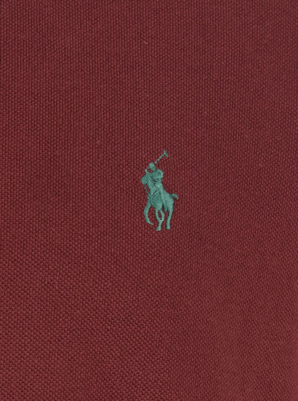 Ralph Lauren Custom Slim Fit Bordeaux Polo Shirt With Pony Detail On The Front In Cotton Man In Burgundy
