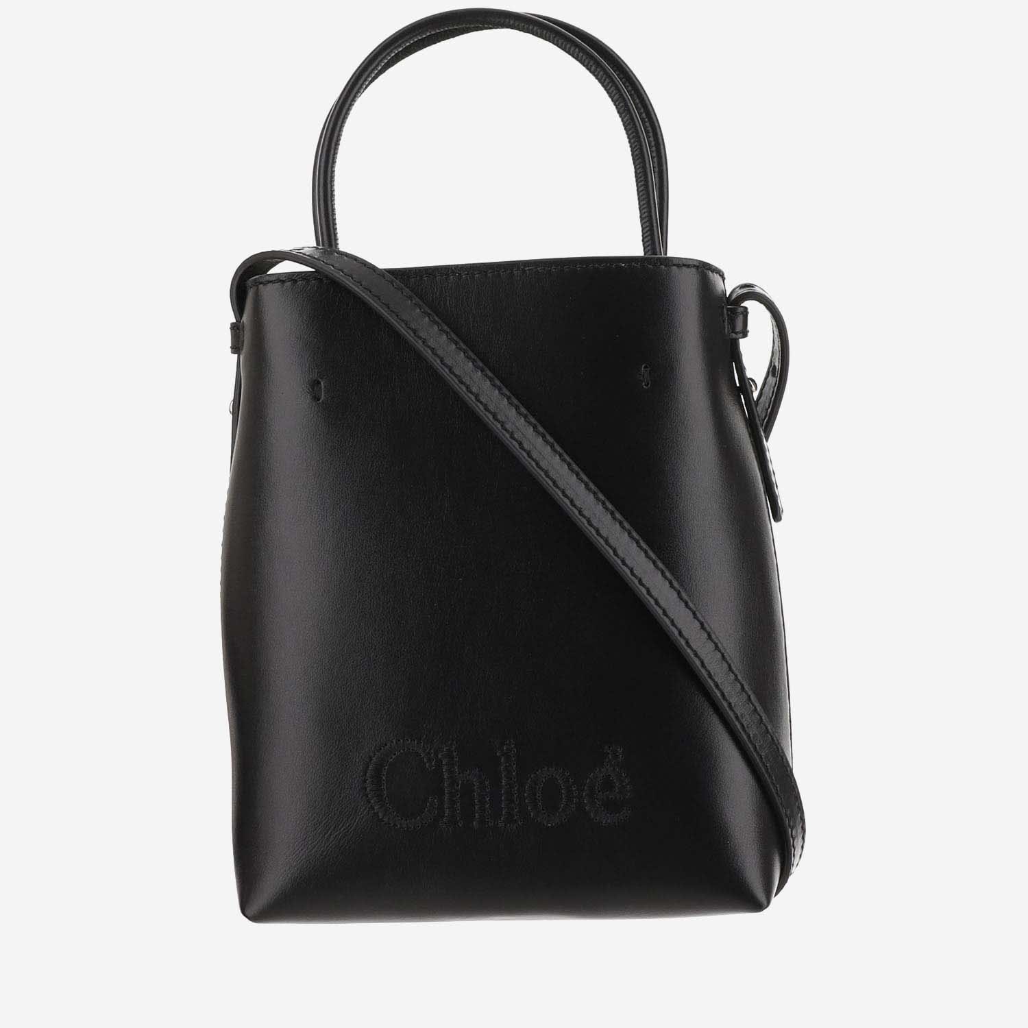 Shop Chloé Sense Micro Tote Bag In Black