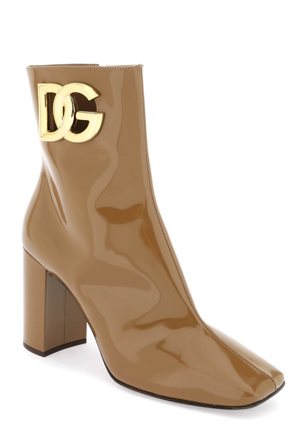 Shop Dolce & Gabbana Dg Logo Ankle Boots In Caramello (brown)