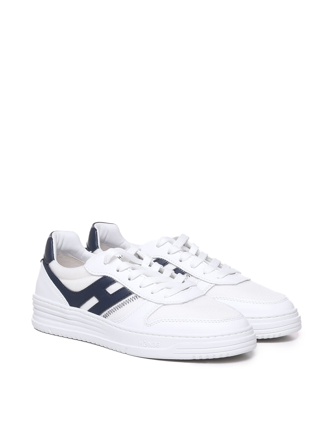 Shop Hogan H630 Sneakers In White, Blue