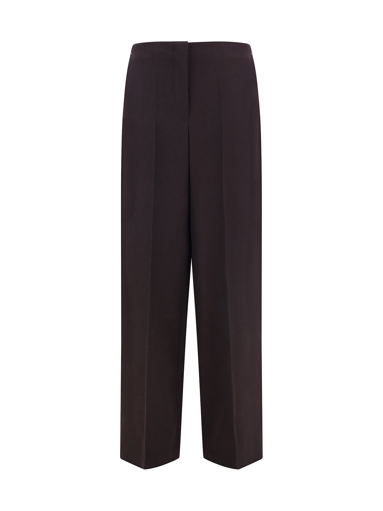 Shop Fendi Pants In Aubergine