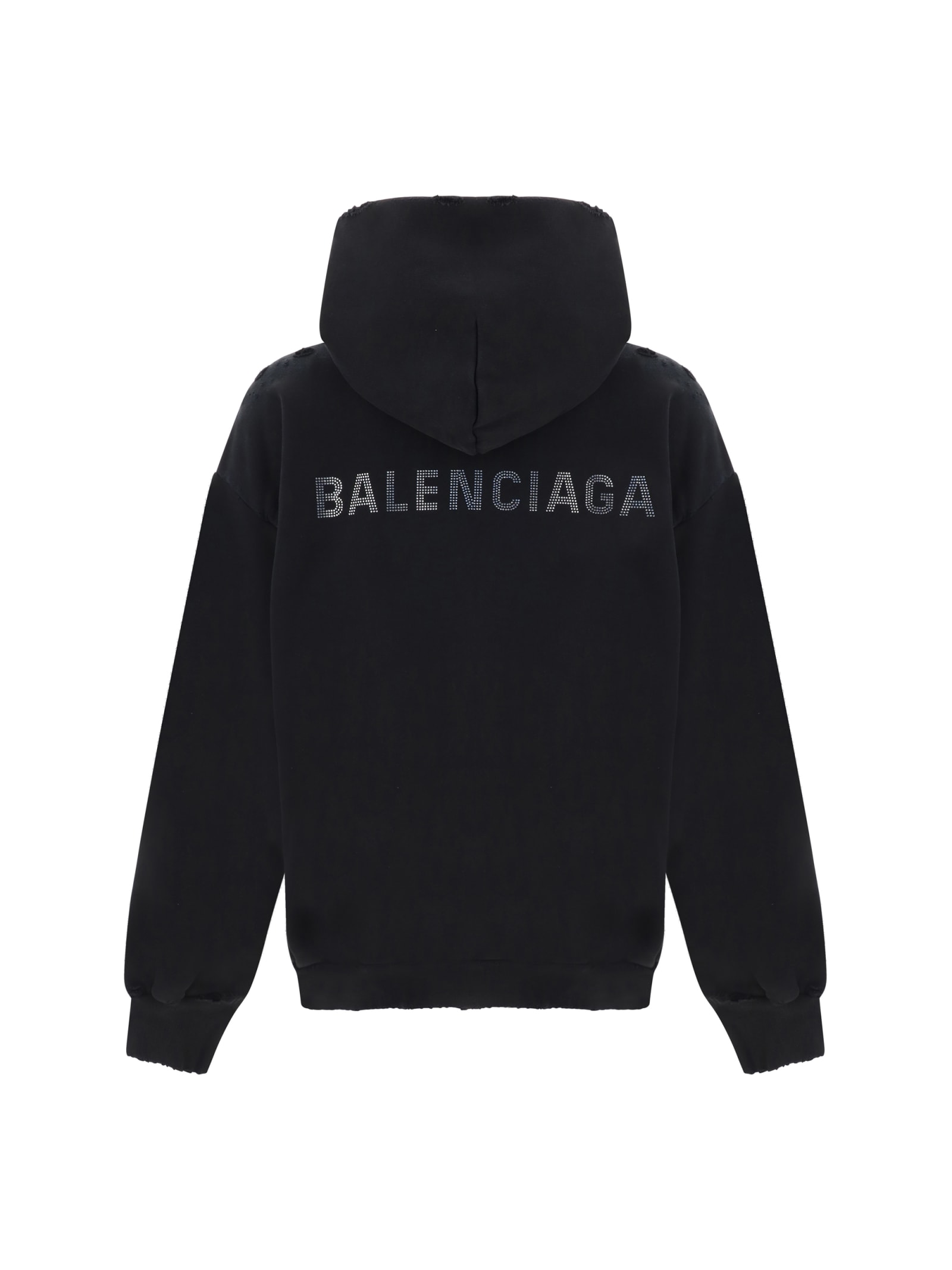 Shop Balenciaga Hoodie In Faded Black