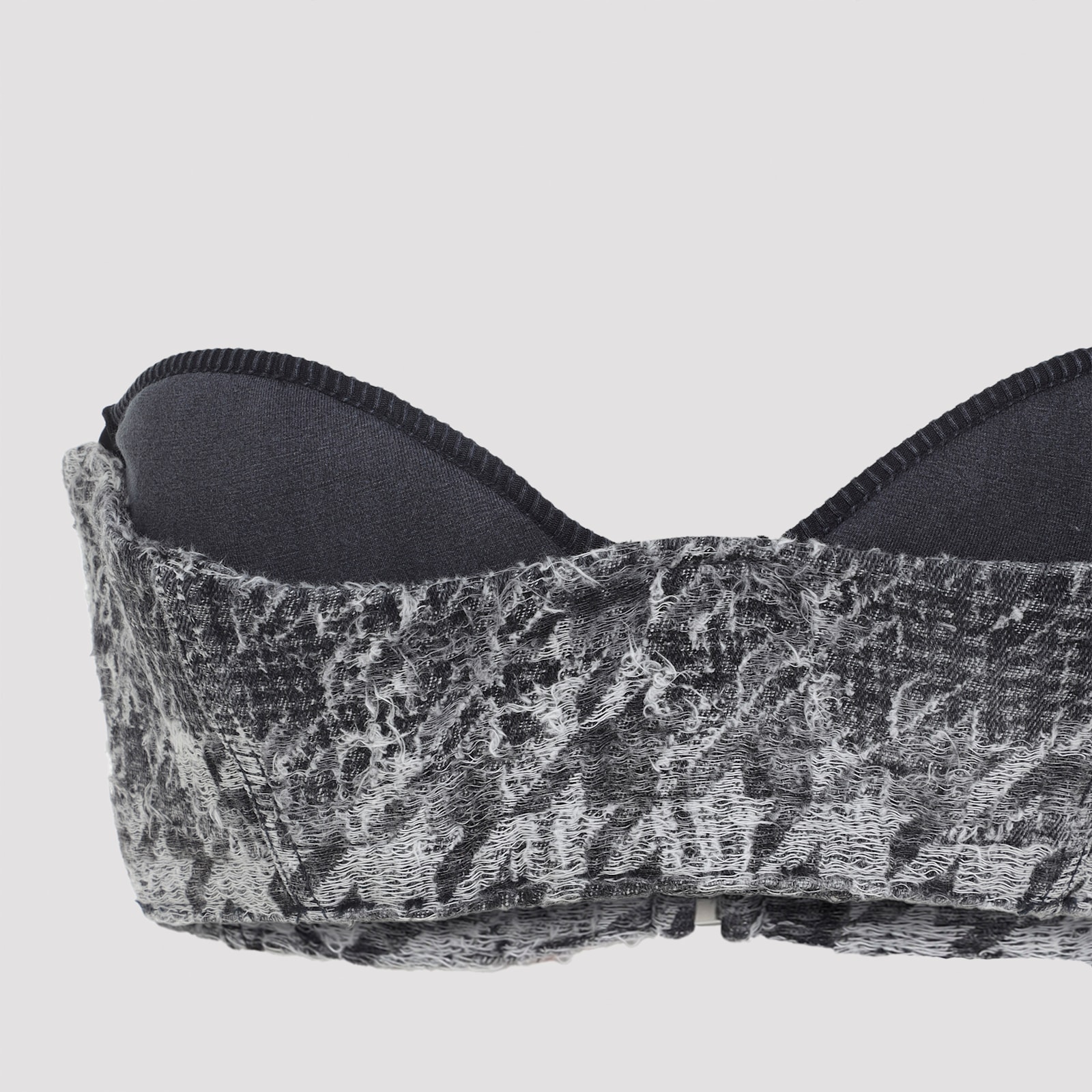 Diesel De-toppys Strapless Cropped Top In Gray