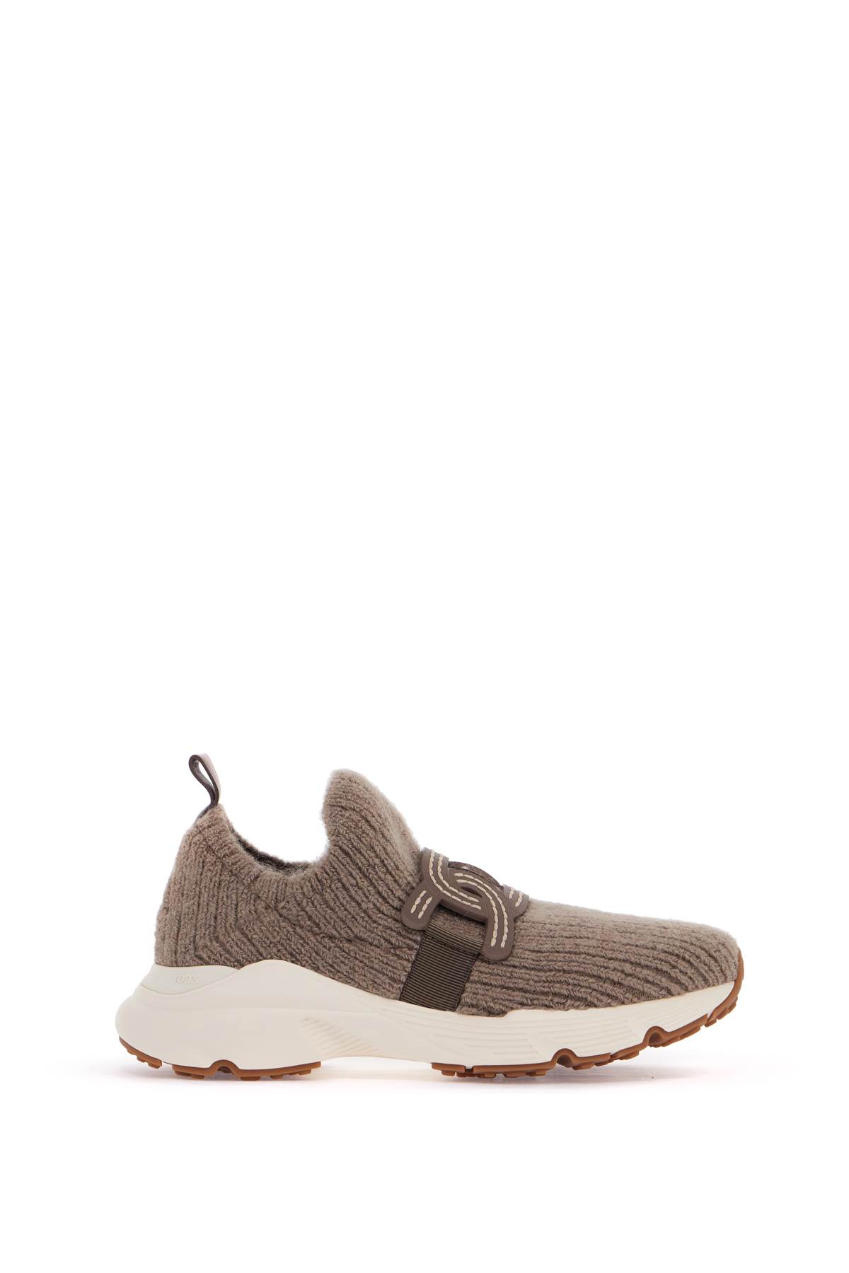 Shop Tod's Knit Kate Sneakers In Altraversione (grey)