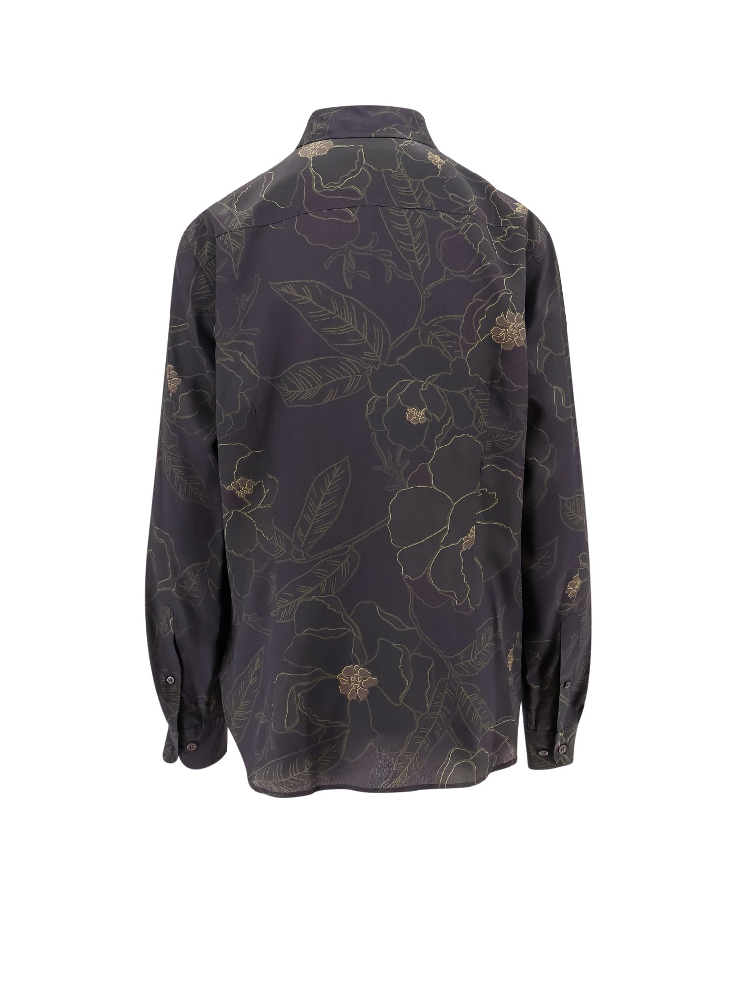 Shop Dries Van Noten Chowy Silk Shirt